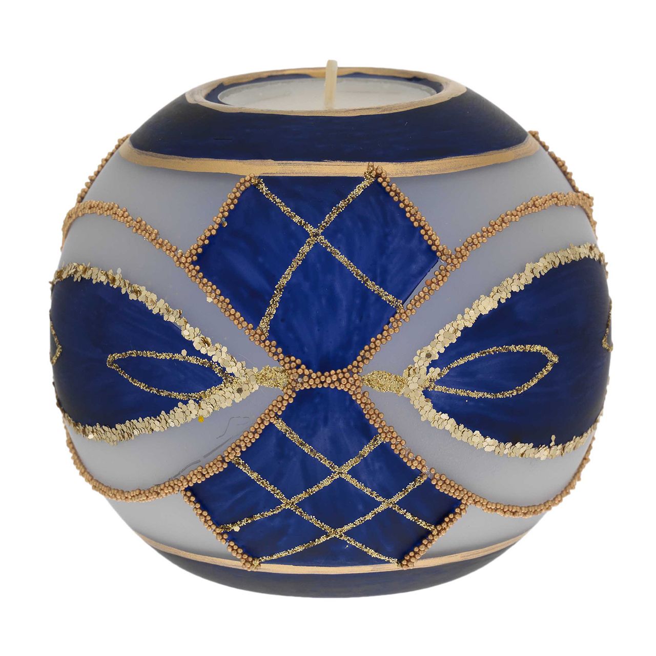 SFERA D. 100 BLU CON TEALIGHT MM 38